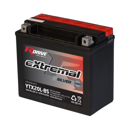 RDrive extremal SILVER 18,9ah (YTX20L-BS) AGM о.п